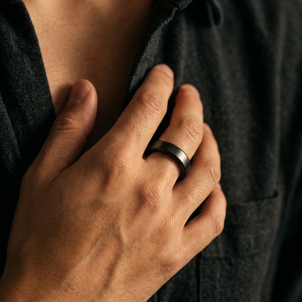 Hand wearing XONYL Core in Onyx finish