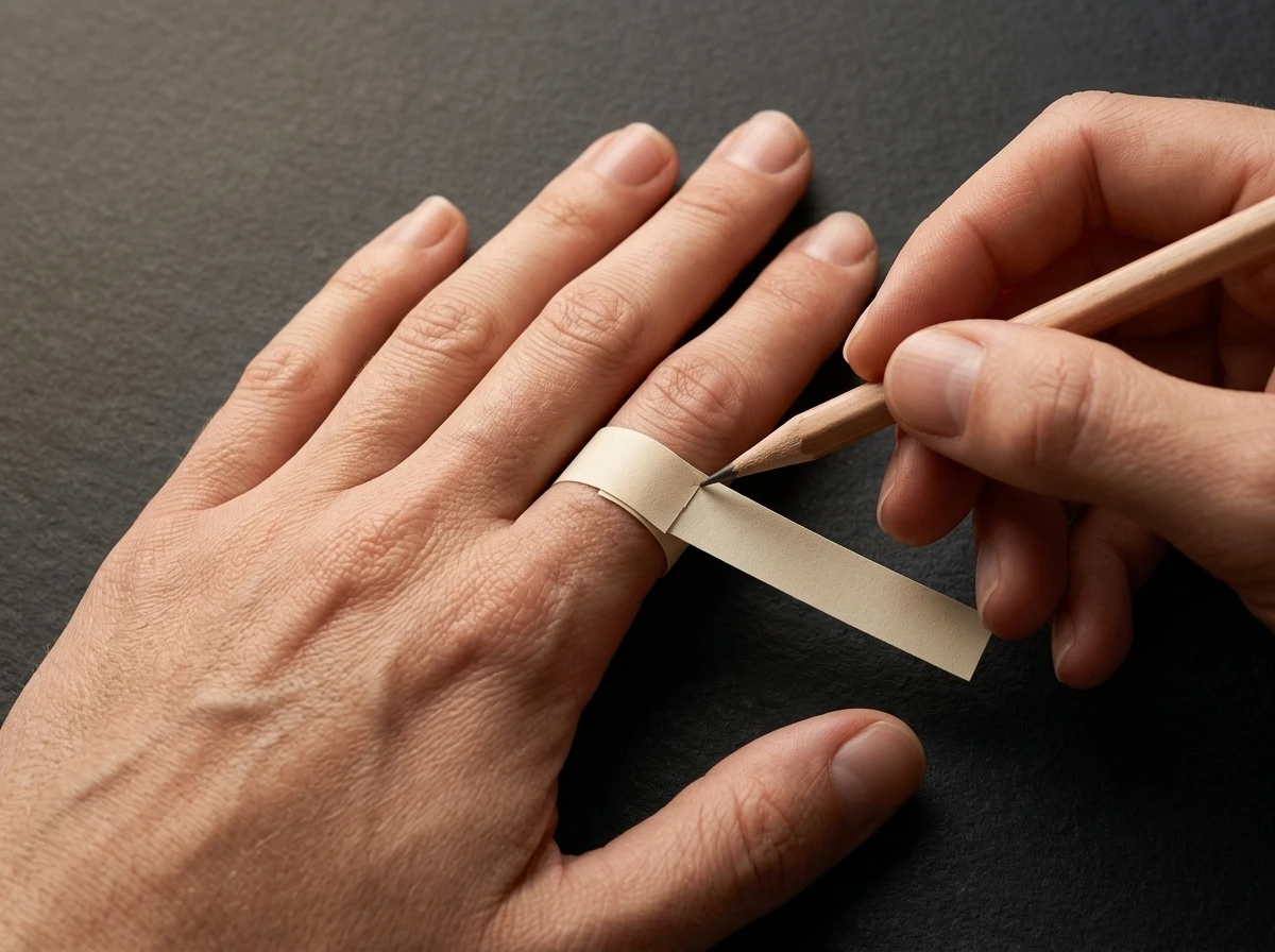 Ring Size Guide How to measure your finger using a strip of paper